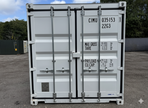 Xport Shipping Containers 20ft Shipping Container with Side Doors for Sale – White, New One-Trip