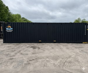 40ft High Cube Double Door Shipping Container for Sale – Black, New One-Trip