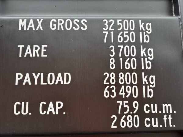 40ft High Cube Double Door Shipping Container for Sale – Black, New One-Trip