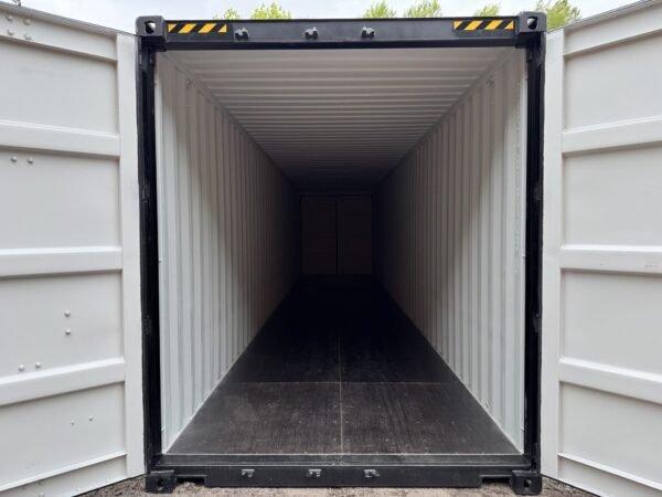40ft High Cube Double Door Shipping Container for Sale – Black, New One-Trip
