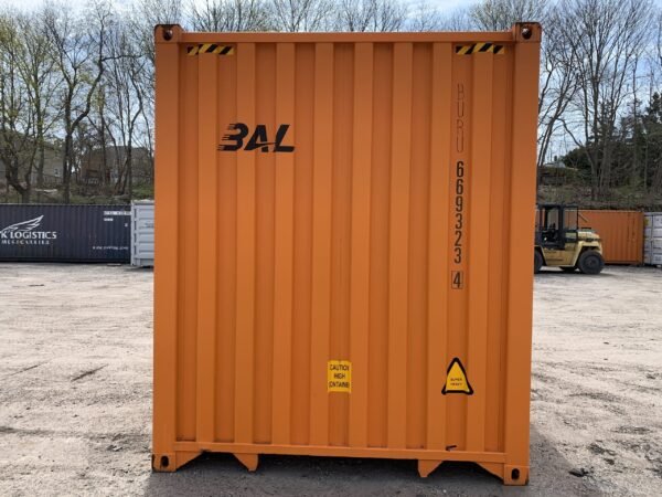 40′ x 8′ x 9.5′ Tall – 2024 *High Cube Shipping/Storage Container – Wind and Watertight – High Visibility Orange
