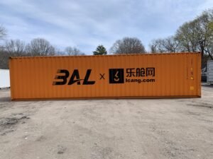 40′ x 8′ x 9.5′ Tall – 2024 *High Cube Shipping/Storage Container – Wind and Watertight – High Visibility Orange