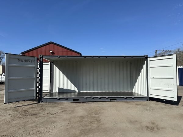 Xport Shipping Containers 20ft Open Side Shipping Container for Sale – Black, Standard Height (New, One-Trip)