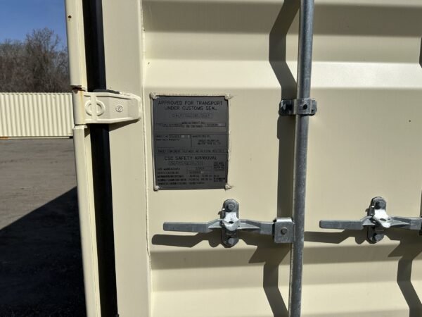 Xport Shipping Containers 40′ x 8′ x 9.5′ High Cube Open Side Shipping Container – Beige (New, One-Trip)