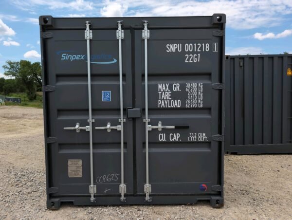 20′ x 8′ x 8.5′ Standard – Brand New Shipping & Storage Container – Wind & Watertight – Black