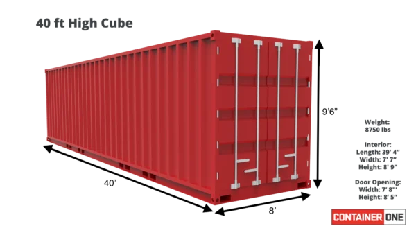 40 feet shipping container